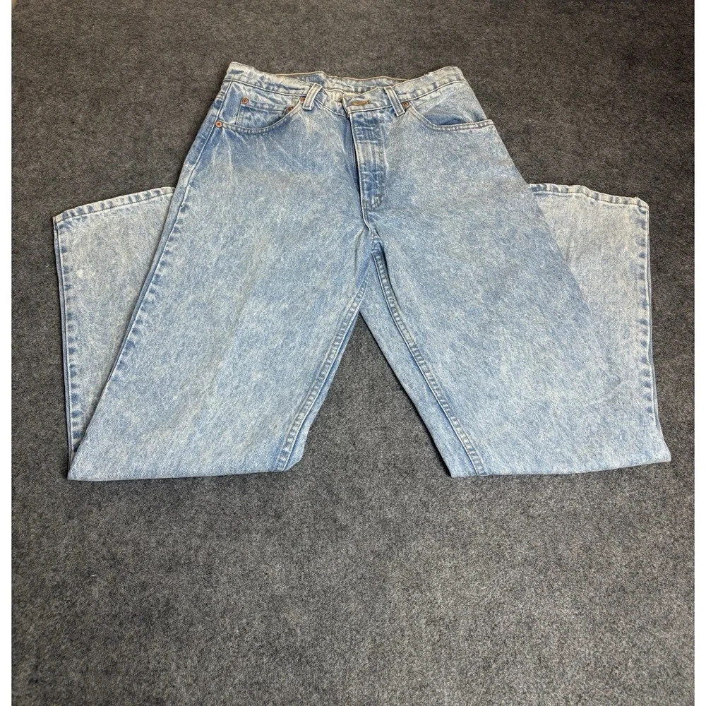 Levi's 550 Vintage USA Jeans Original Riveted 34x32 Light Wash Y2K. A3